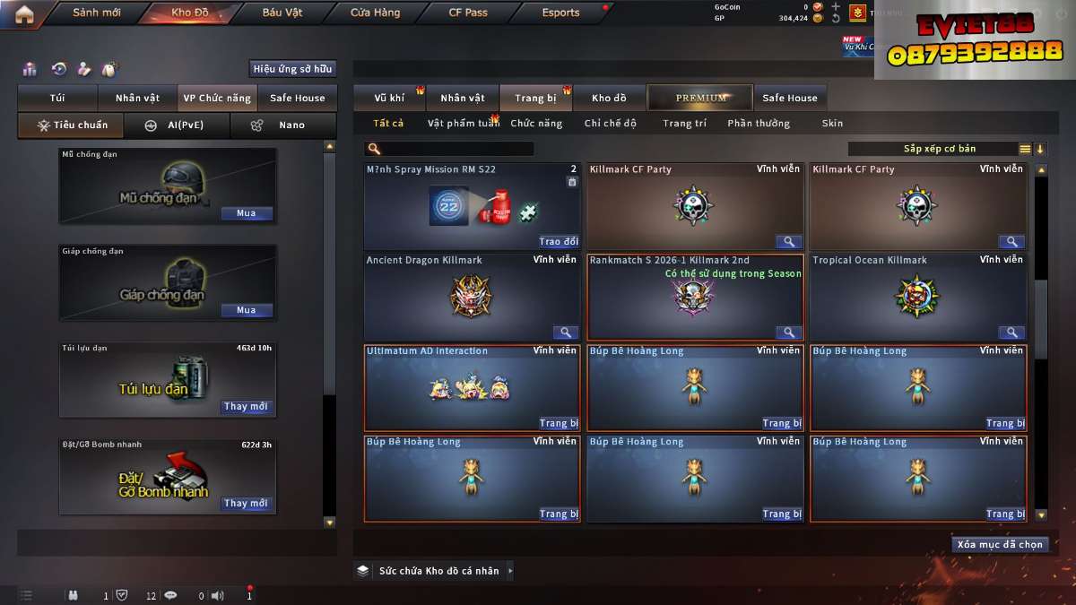 shop acc cf uy tin gia re